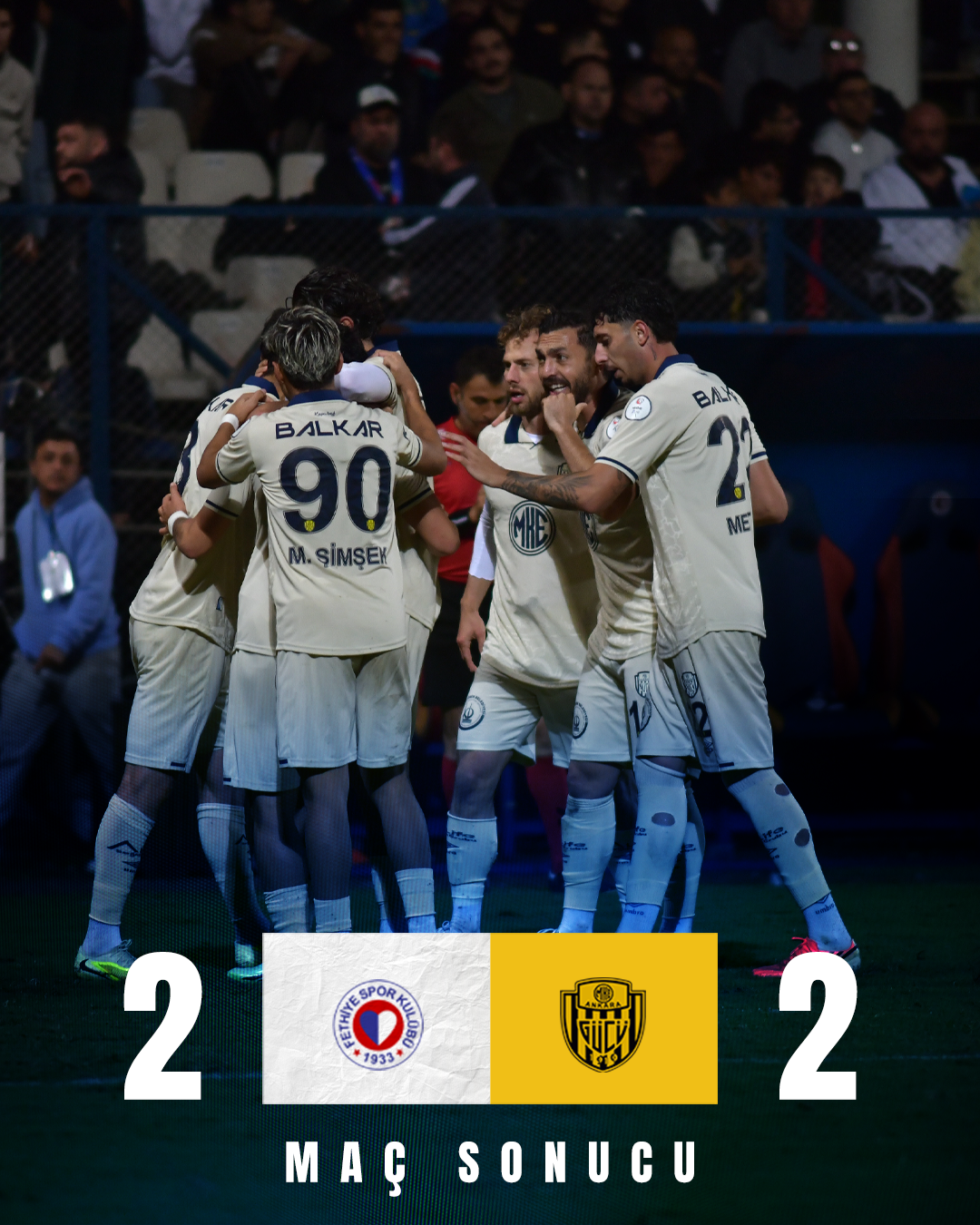 ⏱️ Maç sonucu | Fethiyespor 2-2 MKE Ankaragücü’müz – görsel 1